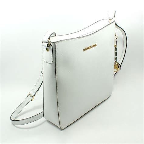 michael kors cindy crossbody white|Michael Kors leather crossbody bag.